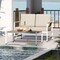 3-Pieces Outdoor Furniture Set Including Loveseat and Coffee Table with Thick Cushions